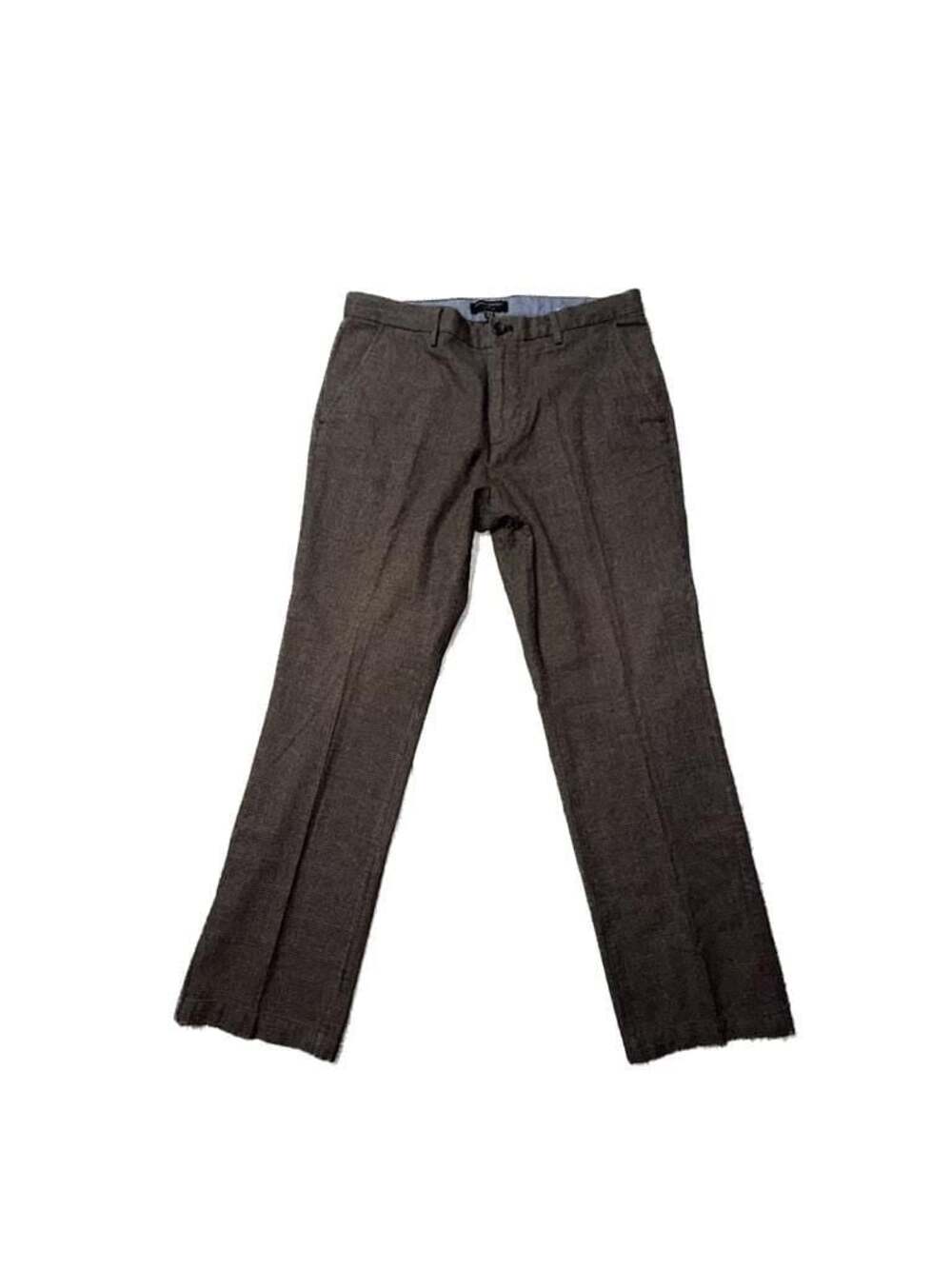 Banana Republic Kentfield Pant Men's Brown Plaid Dress Trousers 35x30